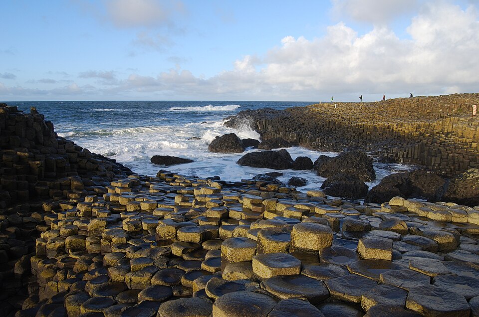 Giant's Causeway hexagonal basalt columns in Northern Ireland