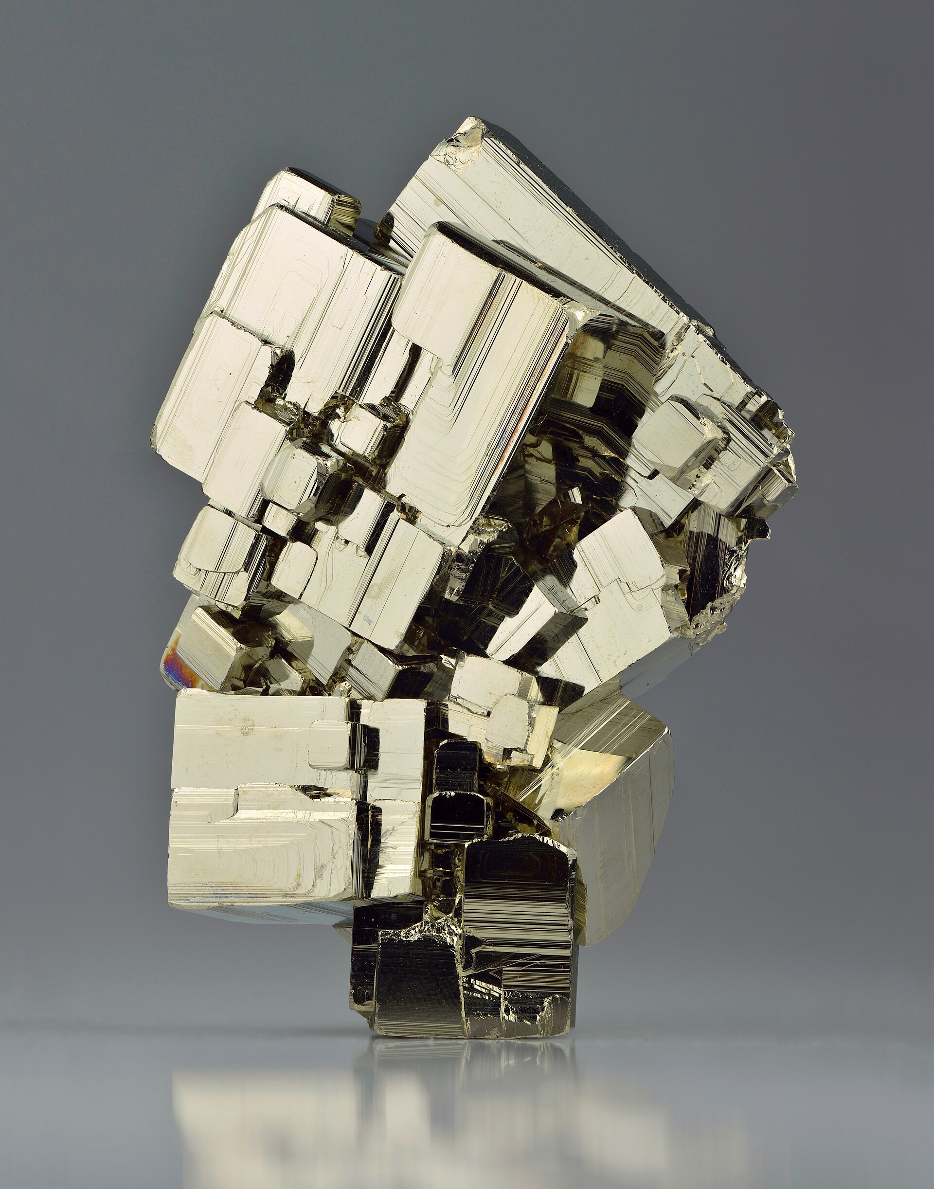 Pyrite cubic crystals